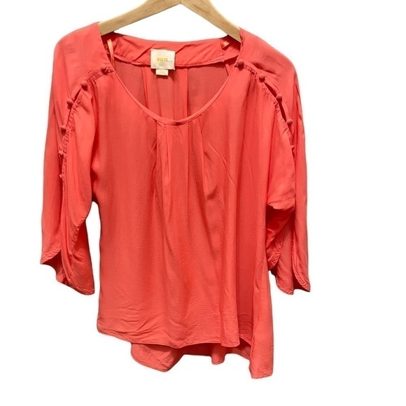 Maeve by Anthropologie Coral Pink Top - Picture 1 of 3